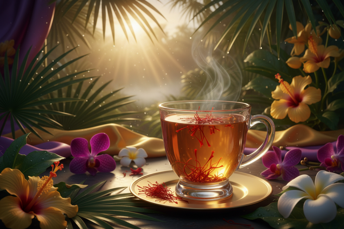 تصویر اصلی Paradise لیلاتی؛ دمنوش زعفران ممتاز با گل محمدی و سیب