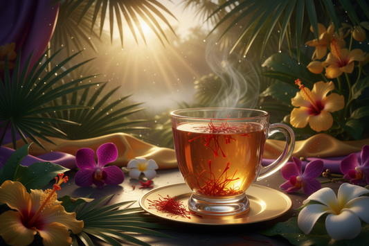 تصویر اصلی Paradise لیلاتی؛ دمنوش زعفران ممتاز با گل محمدی و سیب